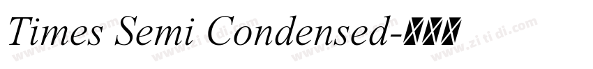 Times Semi Condensed字体转换